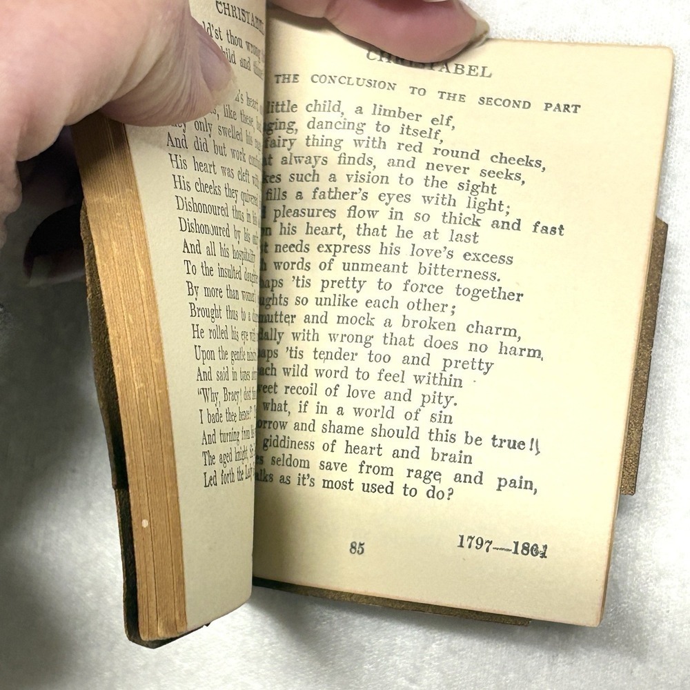 Antique Mini Little Leather Library Books Wilde Happy Prince Coleridge Mariner - Picture 9 of 10